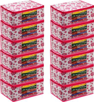 Billiondesigner Cloth Safety Bag for Sarees,Lahanga,Cloths,Suits,Pants Shirt Storage Saree Cover Organizer Clothes cover/Storage Cover/Cloth Cover,Garment Cover FW606_P_F_SAREE COVER_PK12