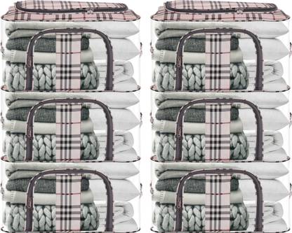 EVENS MORE Storage Beg Pack Of 6 Wardrobe organizer for clothes , Storage box for Clothes Storage beg Pack Of 6