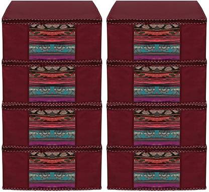 Royal Lifestyle Non Woven Saree Cover | garment cover | storage bag RL_Plain Maroon_08
