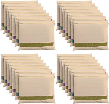 Kottify Saree Cover 24 Saree cover packing bags for clothes organizer, saree covers with zip bags, Saree bags storage single saree covers Packing cover sari bags,