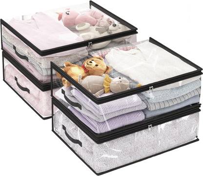 blendmix Storage Bag Transparent Plastic Clothes Storage Bag, Clothes, Saree Organiser for Wardrobe | Saree Bags Storage | Saree Covers for Storage