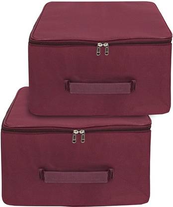 wini krafts Presents Premium Quality Nylon Wardrobe Bag Underbed Cloth Storage Organizer with Handle Pack OF 2