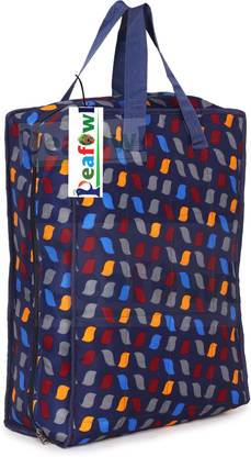 Peafowl Travel Shoe Tote Pati Design Travel Shoe Pouch | 6 Pair Holder Shoe Tote Bag Multipurpose Shoe Cover Bag / Travel Shoe kit