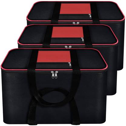 QUAIL Premium Quality Nylon Wardrobe Bag with Zippered Closure & Handle (Set of 3)