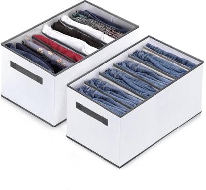 QUAIL 7 Self Drawer | 7 Grids Washable Portable Closet Organizer Storage Box | Foldable Closet Drawer Organizer
