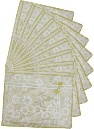 Nidhi Trendy Fashion Single Saree Cover High-Quality Single Saree Cover Storage Bag For Wardrobe Organizer Premium Saree Storage bag Green Flower Printed saree cover Pack of 9