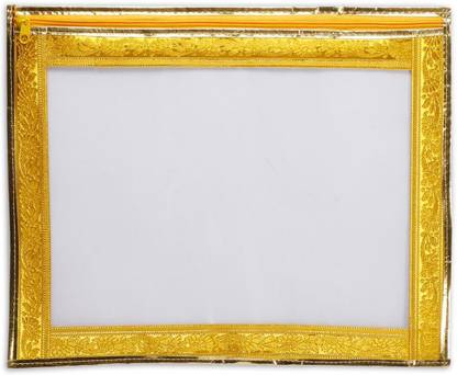 GRV saree cover set of 6 Transparent Top GOLDEN BOARDER Saree Cover 6 Set Transparent-Design-Set-Of-6