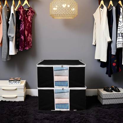 Billion Jumbo Storage Bag With Zip Underbed Storage Cover Front Transparent Window And Side Handle Blanket Cover Wardrobe Organizers for Clothes, Space Saver Box Pack of 02 SF159XL75JUMBO3248621469739