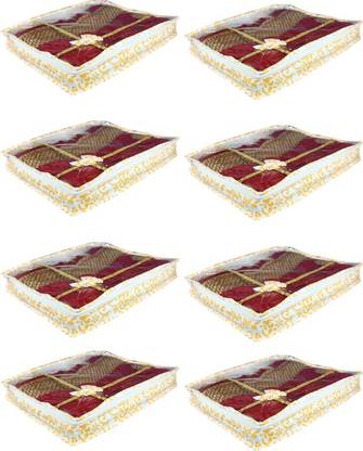 AMIRA INDUSTRIES Printed Transparent Tear Resistent Non Woven Saree Cover/Base Cover Pack of 8
