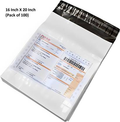 ABS Security Bag Tamper Proof Courier Packaging Plastic With POD Shipping/ Packing/ Courier Bag/ Envelopes/ Pouches/ Cover 16 X 20 (Pack of 100)