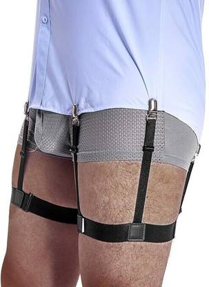 AM AmorMente ™ Shirt Stays For Men, Shirt Holder For Men, Adjustable Elastic Shirt Garter