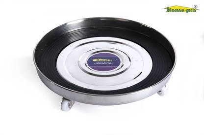 Home-pro Stainless Steel Gas Cylinder Trolley with Wheels Pack of 1 Gas Cylinder Trolley