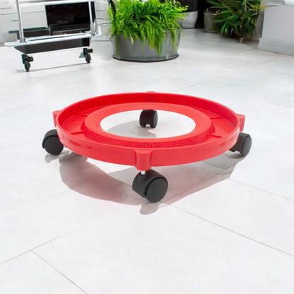 Jaycee Plastic Gas (LPG) Cylinder Roller Stand Flexible,Movable and Unbreakable with Wheels Gas Cylinder Trolley