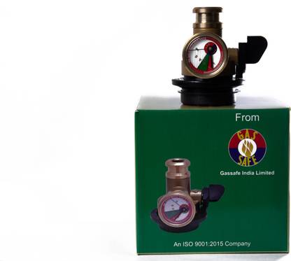 Gasafe Automatic Gas Leakage Detector Safety Device with Auto Cut Off (Small, Gold) Gas Detector