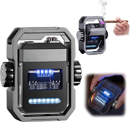 Avedia Arc Plasma Electric Lighter USB Rechargeable Smart Metal Spinner Lighter Cast Iron Electronic Gas Lighter