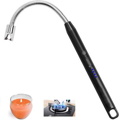 DOCOSS Rechargeable Gas Lighter Electric Kitchen Lighter Chargeable Arc Long Lighters Plastic, Steel Electronic Gas Lighter