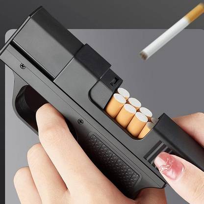 NEXIFY Cigarettes Case with Lighter | Refillable Lighters with Cigarettes Holder Box AYH098-JD GUN LIGHTER Pocket Lighter