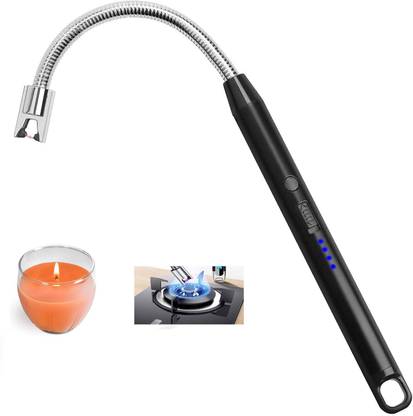 JIG'sMART Long arc Plasma Rechargeable Electric Candle Lighter Free Battery PP (Polypropylene) Electronic Gas Lighter