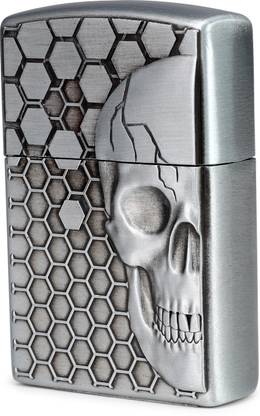 First Dot Lighter Windproof Cigarette Lighter for Men Lighter Skull Skeleton Cool Lighter for Men Refillable Metal Pocket Lighter | Cool Skeleton Design Pocket Lighter