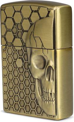 First Dot Lighter Windproof Cigarette Lighter for Men Lighter Skull Skeleton Cool Lighter for Men Refillable Metal Pocket Lighter | Cool Skeleton Design Pocket Lighter