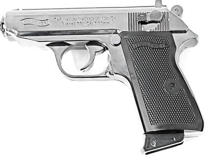 Vedara 508 Heavy Metal Pistol Shape Barrel Pull Back System & Leather Holster Pocket Lighter