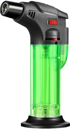VIOVI Green Jet Flame Lighter Blow Torch Refillable Culinary Kitchen Gas Lighter Plastic Gas Lighter