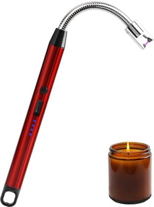PW PENCILWALA USB Rechargeable Electronic Lighter, REHAVE Candle Lighter Aluminium Electronic Gas Lighter