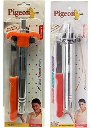 Pigeon GAS LIGHTER HANDLE STEEL - PLASTIC COMBO Steel Gas Lighter