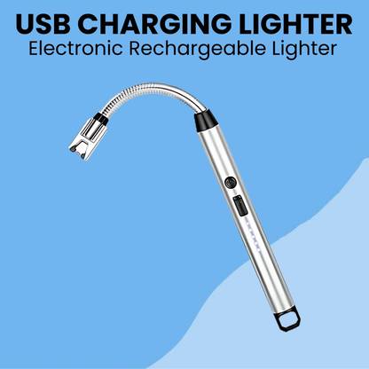 rvmart Flameless Windproof USB Gas lighter 360 deg Flexible Neck Arc lighter RV278 Steel Electronic Gas Lighter