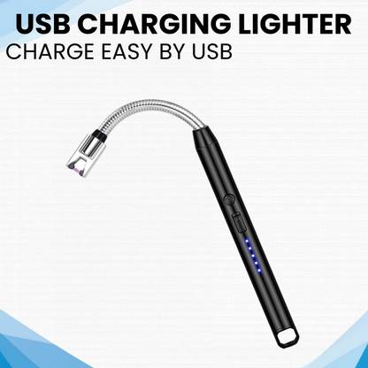 VOXEL Flameless Windproof USB Gas lighter 360 deg Flexible Neck Arc lighter VS29 Steel Electronic Gas Lighter
