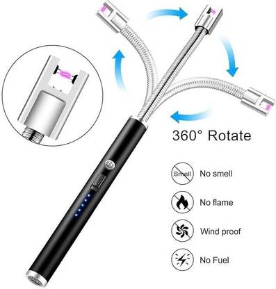 quickgrabit Electric Arc USB Gas Lighter Rechargeable Steel Electronic Gas Lighter
