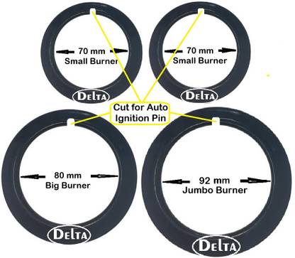 Delta Burner, Burner Stand, Nozzle, Trivet, Knob
