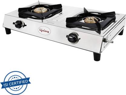 Lifelong ISI Certified Stainless Steel Manual Gas Stove