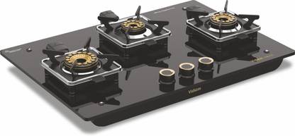 Vidiem Vogue GS S3 277 A 3 Burner Glass Manual Gas Stove