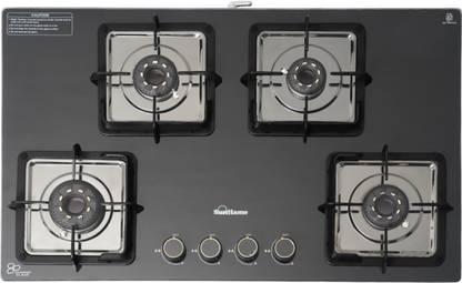 Sunflame Sunflame 4 Burner Auto-Ignition Hobtop with Sabaf Valve,Forged Burners,Toughened Glass Automatic Hob