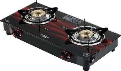 Flipkart SmartBuy Imperio Red 2 Burners Glass Manual Gas Stove