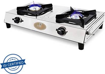 ruwa ATOM Stainless Steel Manual Gas Stove  (2 Burners) at Rs. 899