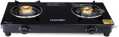MACIZO PRETO Cooktop ISI Certified 2-Year Warranty with Doorstep Service Glass Manual Gas Stove