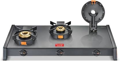 Prestige GTSB 03 black toughened glass top Glass Manual Hob