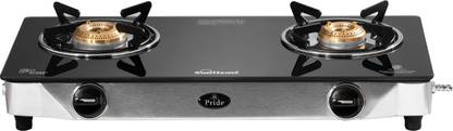 Sunflame GT PRIDE 2B SS Glass Manual Gas Stove