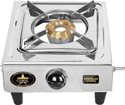CYBOX Heavy Round Shape Single Gas Stove Stainless Steel Manual Gas Stove