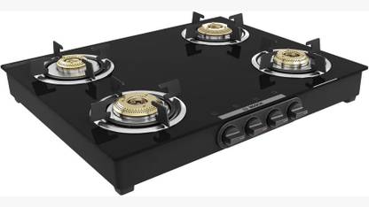BOSCH Black Glass Cooktop Manual Ignition 60 cm 4 Ring(PNP0E6W10I)Lifetime Warranty on Glass Manual Hob