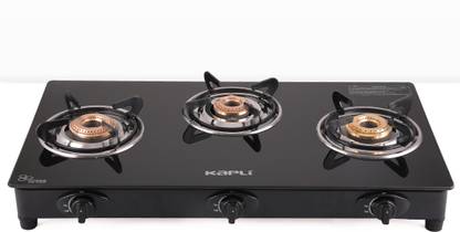KAPLI Automatic Ignition Gas Stove High Efficiency Burner For LPG Use Glass Automatic Gas Stove