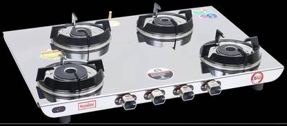BIGFLAME 4 Burner Power Axel Stainless Steel Manual Gas Stove