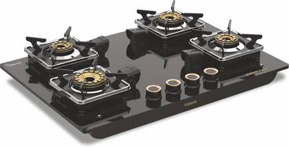 Vidiem Vogue Gas Stove| World's First Fully Removable Burner Assembly|10MM Toughened Glass Manual Hob