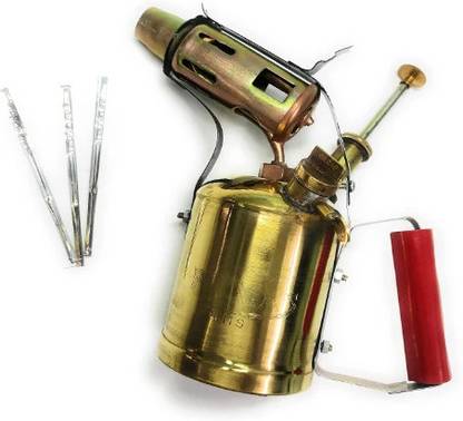 90 Degree Kerosene Primas Brass Blow Lamp Pump Burner Blow Torch Gun ( 1 Pint=1/2 Litre ) Brass Manual Gas Stove