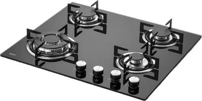 Kaff NE 4B60 GF | Italian Burners | Auto Ignition | Enameled Matt Grills | Built in Glass Automatic Hob