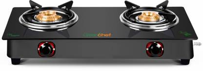 Greenchef Ebony Glass Manual Gas Stove