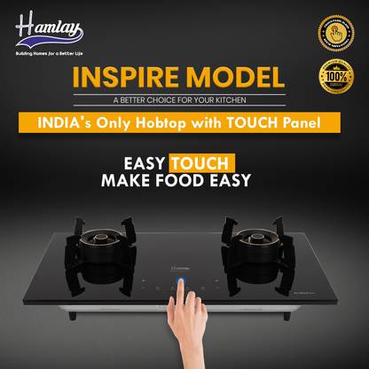 Hamlay Inspire 2B Auto Hob Toughened Glass Touch Panel Glass Automatic Hobtop Glass Automatic Hob