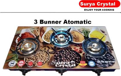 SURYA APEX Glass Automatic Gas Stove